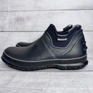 Bogs Urban Farmer Mens Black Rubber Neoprene Waterproof Rain Boots size 8